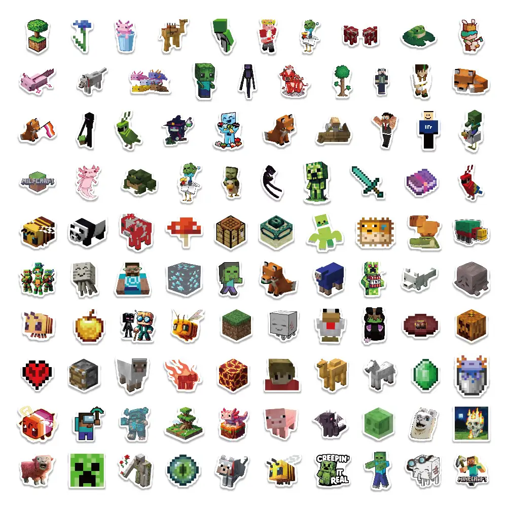 500 Pieces of Minecraft Graffiti Stickers for Decorating Notebooks, Polaroids, and Journals, Wholesale Pegboard Designs — feature 3