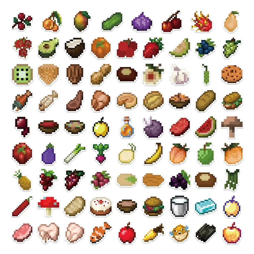 500 Pieces of Minecraft Graffiti Stickers for Decorating Notebooks, Polaroids, and Journals, Wholesale Pegboard Designs