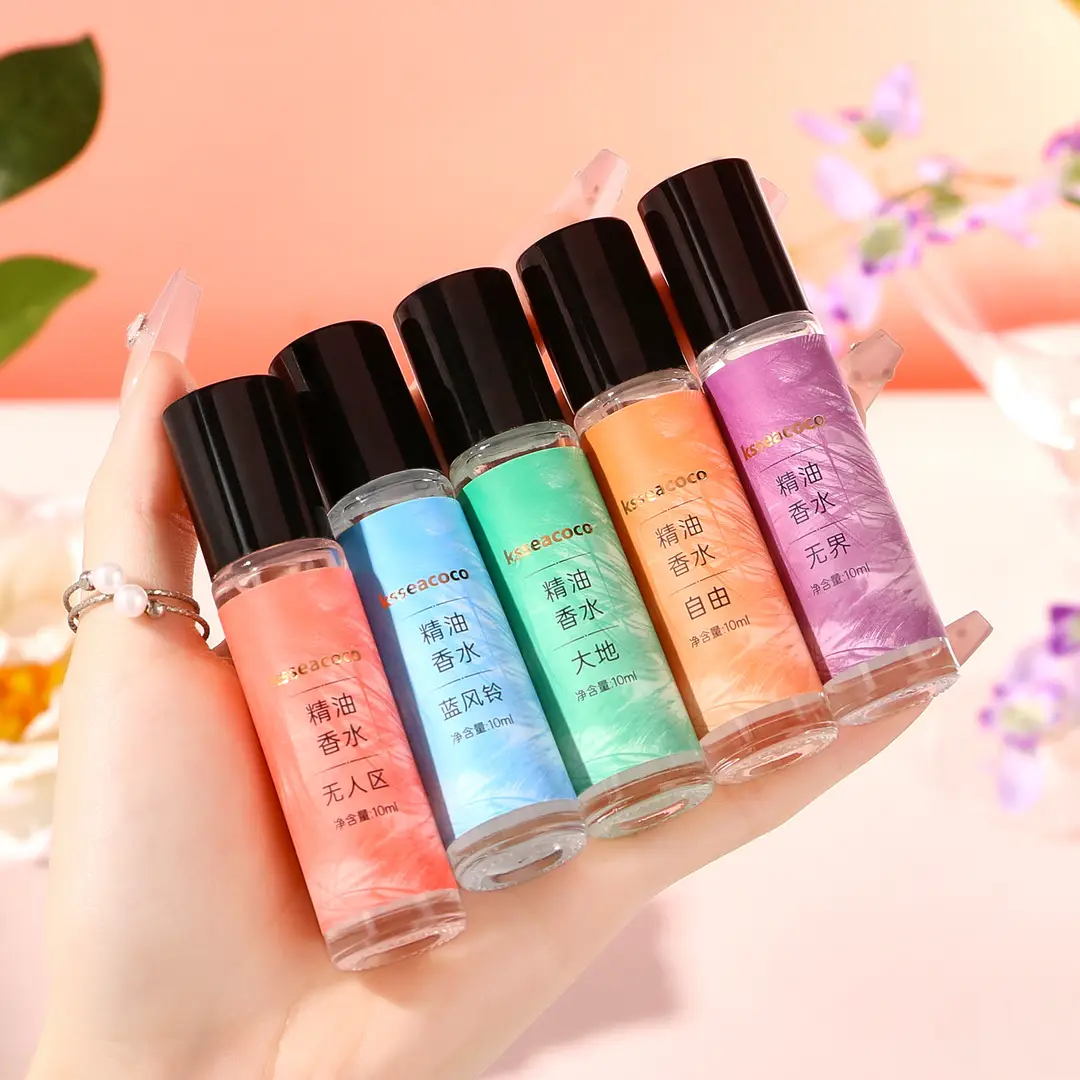 Ksseacoco Romantic Roll-On Perfume Essential Oil Natural Fresh Light Fragrance Date Long-Lasting Fragrance 10ml Essential Oil Perfume