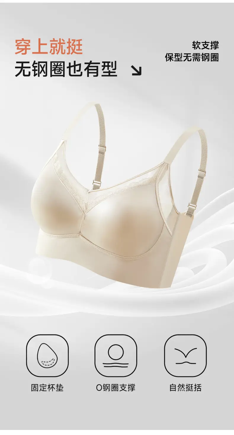 Lace Bra for Large Busts That Makes Them Appear Smaller, Breathable, Wireless, Seamless, Lightweight, Supportive, and Enhances the Appearance of Small Busts — feature 5