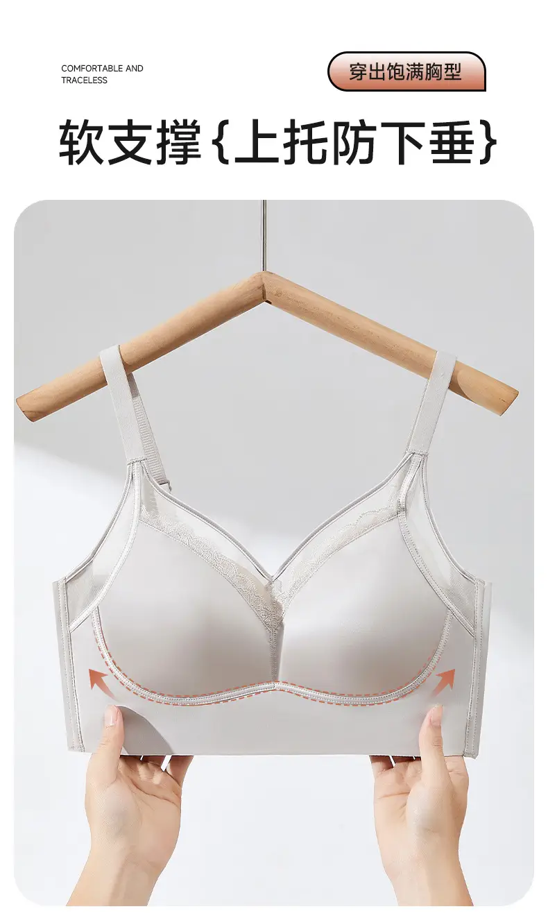Lace Bra for Large Busts That Makes Them Appear Smaller, Breathable, Wireless, Seamless, Lightweight, Supportive, and Enhances the Appearance of Small Busts — feature 9
