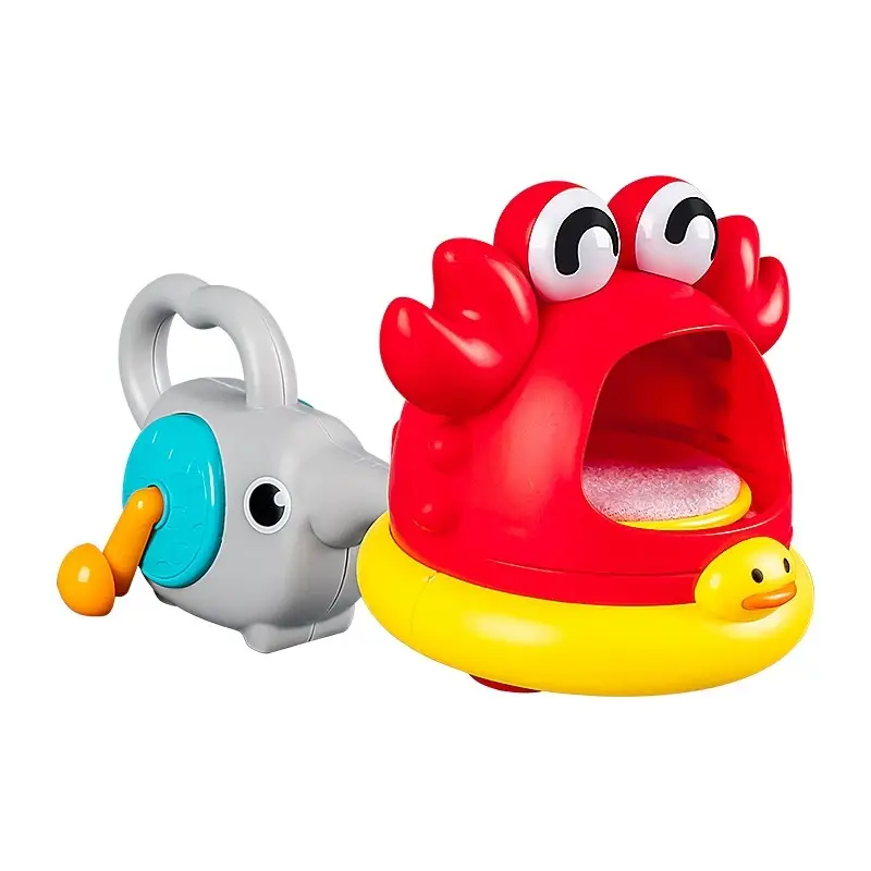 Cross-Border Children's Cartoon Water Play Toys That Blow Bubbles, Crab, Whale, Snake Bubble Maker, Foam Baby Bath Toys