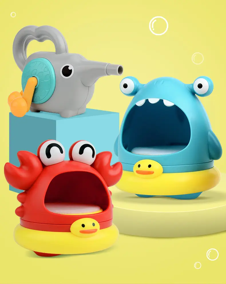 Cross-Border Children's Cartoon Water Play Toys That Blow Bubbles, Crab, Whale, Snake Bubble Maker, Foam Baby Bath Toys — feature 6