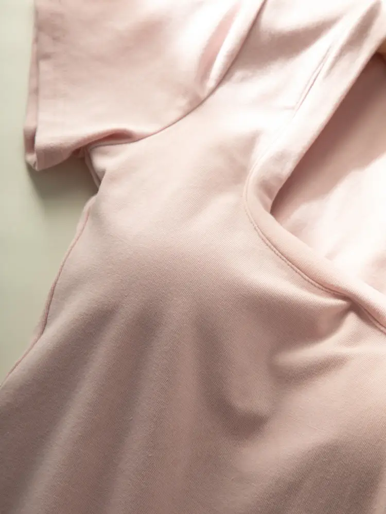 T-Shirt with Bra Padding for Small Busts, Summer Style, Enhances Appearance of Bust, Inner Wear Tank Top with Chest Pads, Short Sleeve - Image 9
