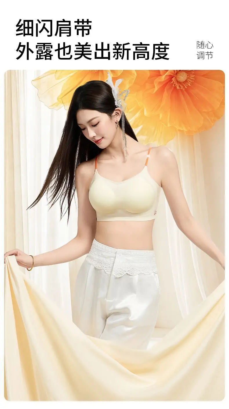 Summer Liquid Foundation Invisible Seamless Underwear Set Without Underwire, Cool and Comfortable Breathable Lift-Up Vest-Style Bra for Women — feature 6