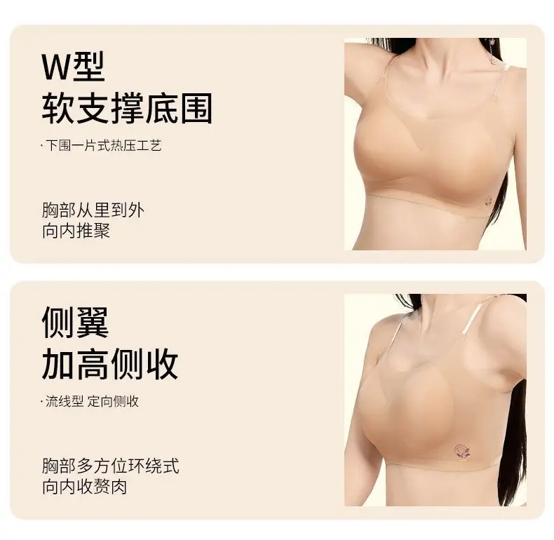Summer Liquid Foundation Invisible Seamless Underwear Set Without Underwire, Cool and Comfortable Breathable Lift-Up Vest-Style Bra for Women — feature 8