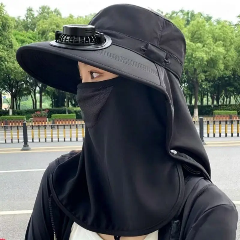 Solar-Powered Fan Hat for Men and Women, Summer Outdoor Sun Protection, with Electric Fan for Parents, Greenhouse Work, Tea Picking, Rechargeable Hat