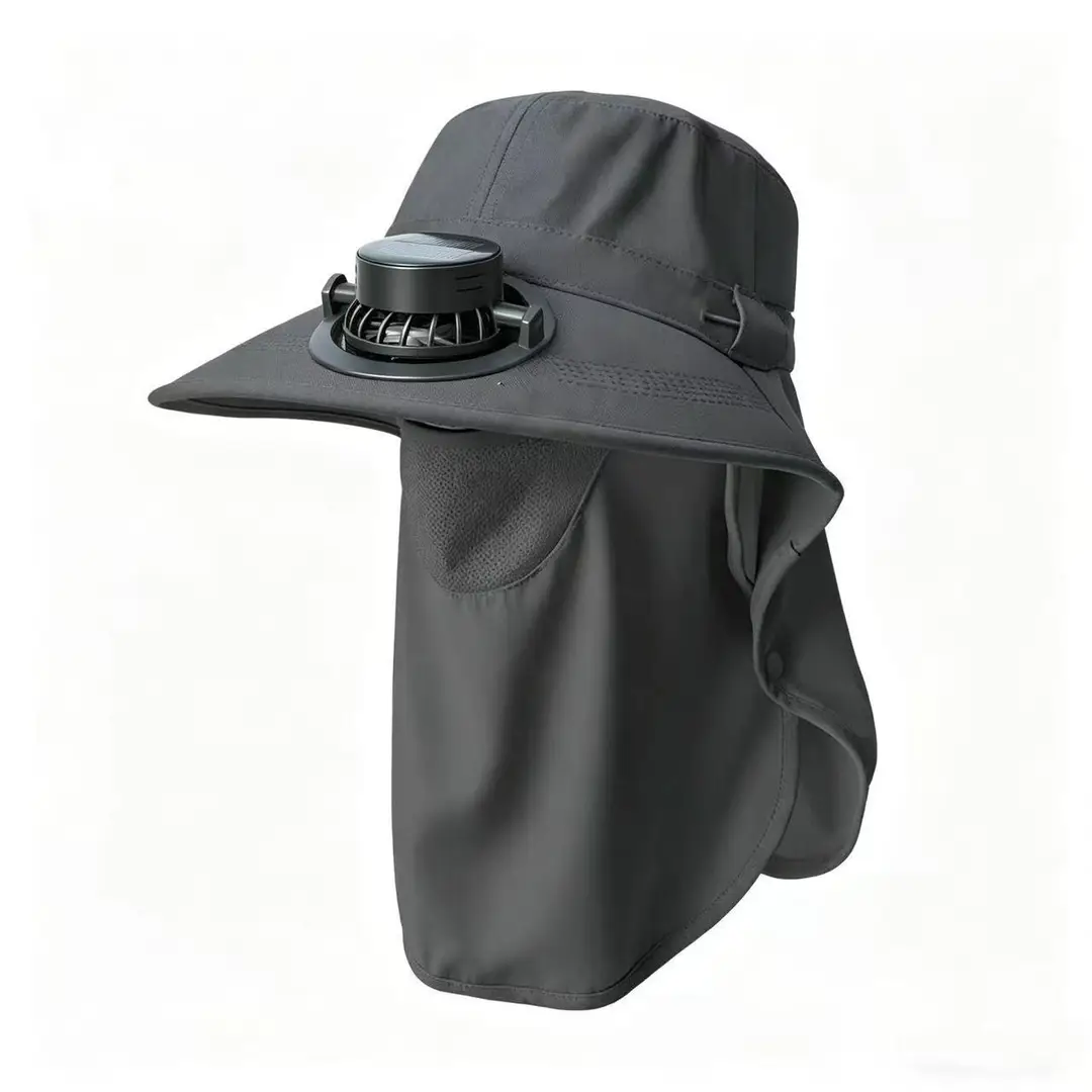 Solar-Powered Fan Hat for Men and Women, Summer Outdoor Sun Protection, with Electric Fan for Parents, Greenhouse Work, Tea Picking, Rechargeable Hat