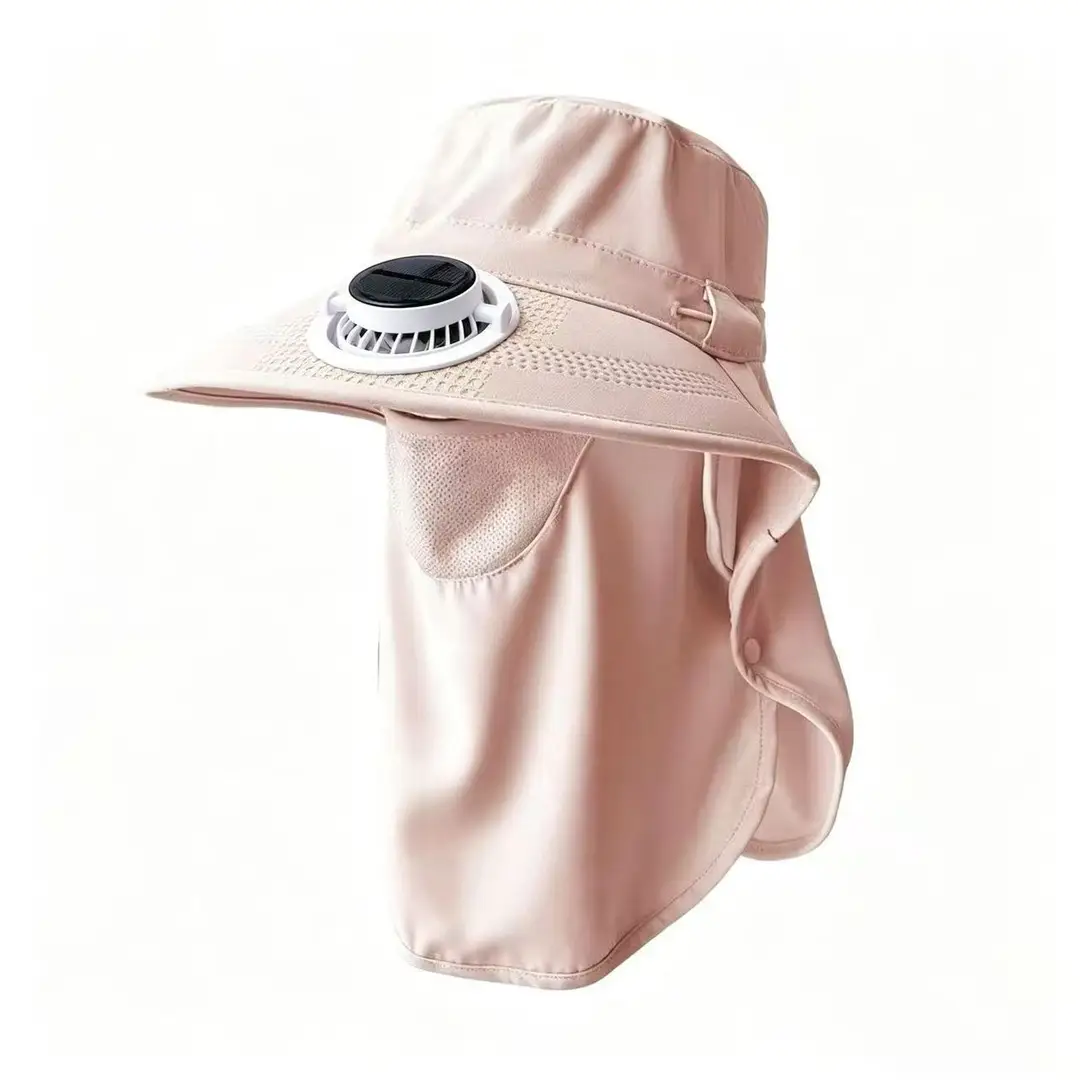 Solar-Powered Fan Hat for Men and Women, Summer Outdoor Sun Protection, with Electric Fan for Parents, Greenhouse Work, Tea Picking, Rechargeable Hat