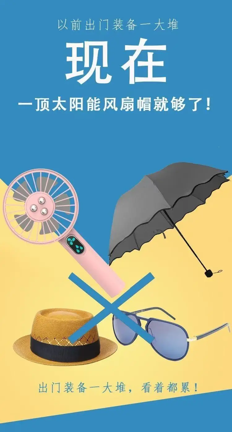Solar-Powered Fan Hat for Men and Women, Summer Outdoor Sun Protection, with Electric Fan for Parents, Greenhouse Work, Tea Picking, Rechargeable Hat — feature 7