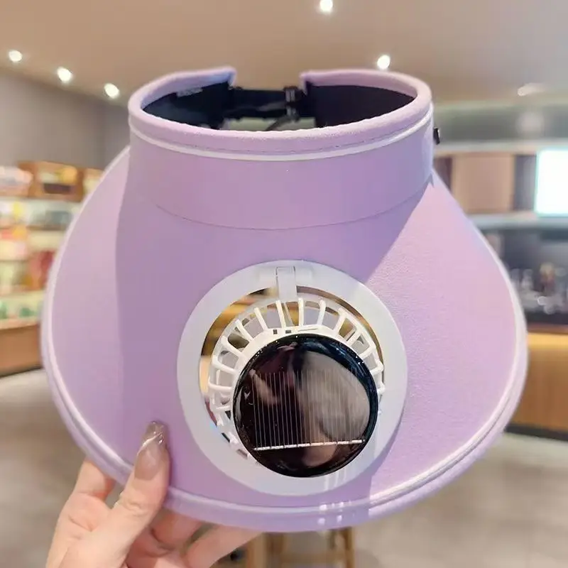 Solar-Powered Fan Hat for Men and Women, Summer Outdoor Sun Protection, with Electric Fan for Parents, Greenhouse Work, Tea Picking, Rechargeable Hat