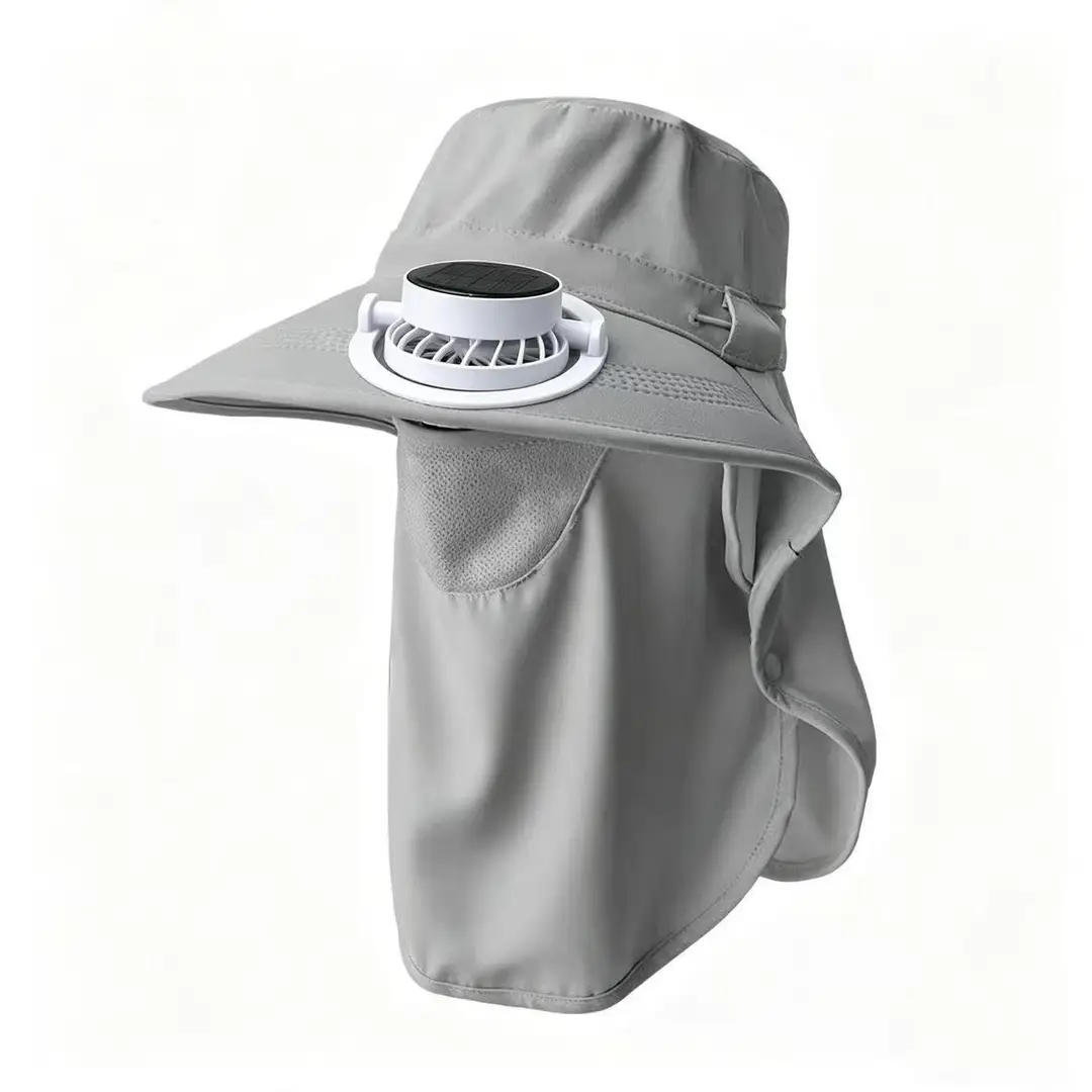 Solar-Powered Fan Hat for Men and Women, Summer Outdoor Sun Protection, with Electric Fan for Parents, Greenhouse Work, Tea Picking, Rechargeable Hat