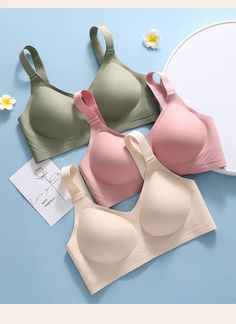 Jelly Soft Support Semi-Fixed Cup Seamless Wireless Comfortable Wide-Strap Bra with Gathering Effect, High Elasticity, Ultra-Soft, and Minimizes Appearance — feature 26