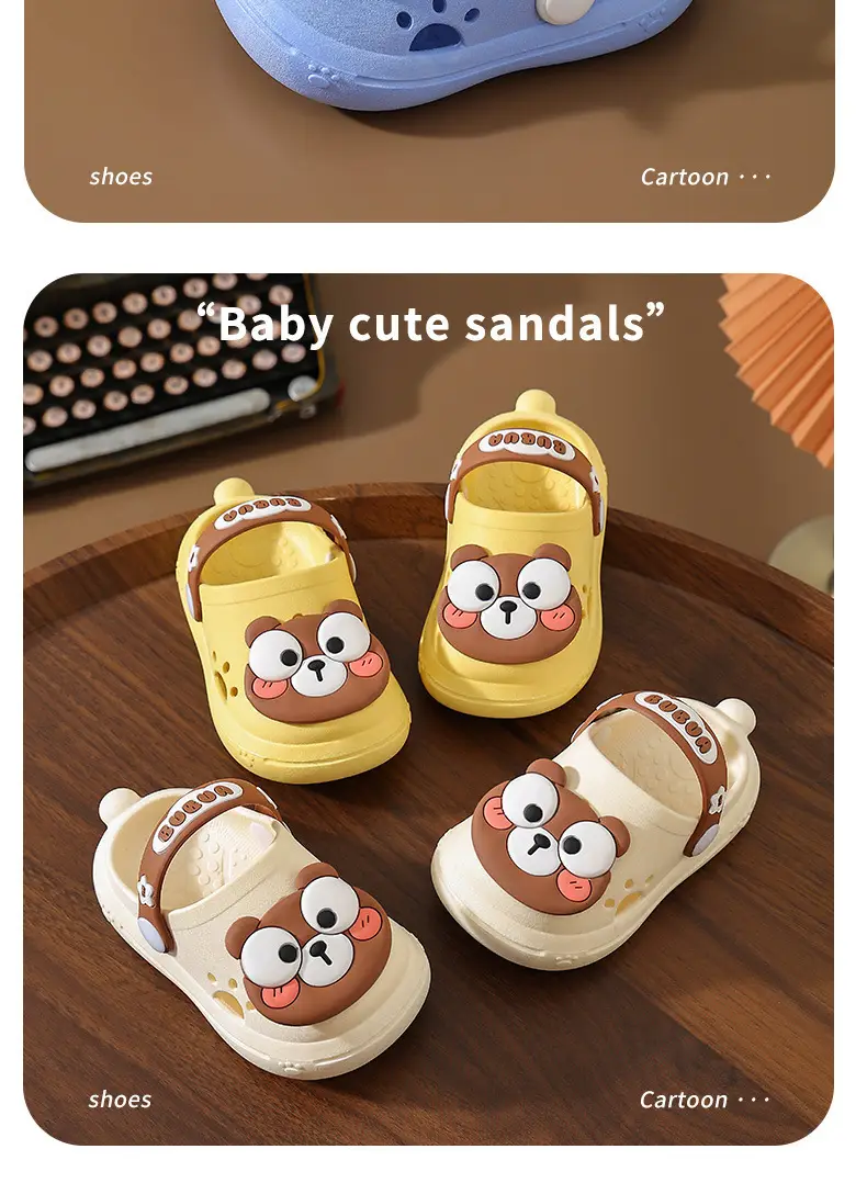 Girls' Summer Clogs Cute Shark Design for Toddlers and Kids, Trendy Soft-Soled Non-Slip Thick-Soled Boys' Sandals, Children's Slippers — feature 18