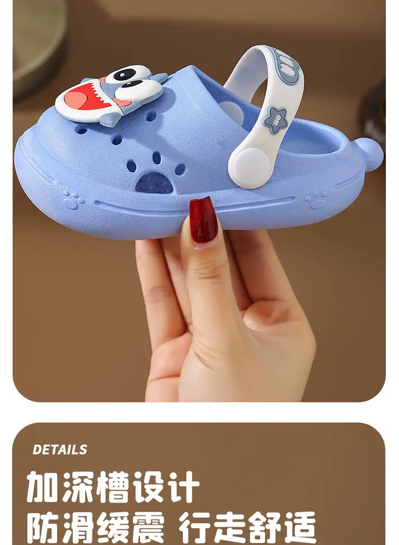 Girls' Summer Clogs Cute Shark Design for Toddlers and Kids, Trendy Soft-Soled Non-Slip Thick-Soled Boys' Sandals, Children's Slippers — feature 4
