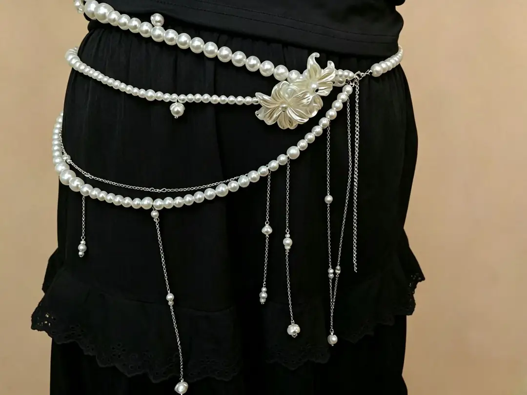 European and American Cross-Border Pearl Starfish Shell Pendant Multi-Layered Waist Chain Belt Holiday Style High-End Accessories Wholesale — feature 14