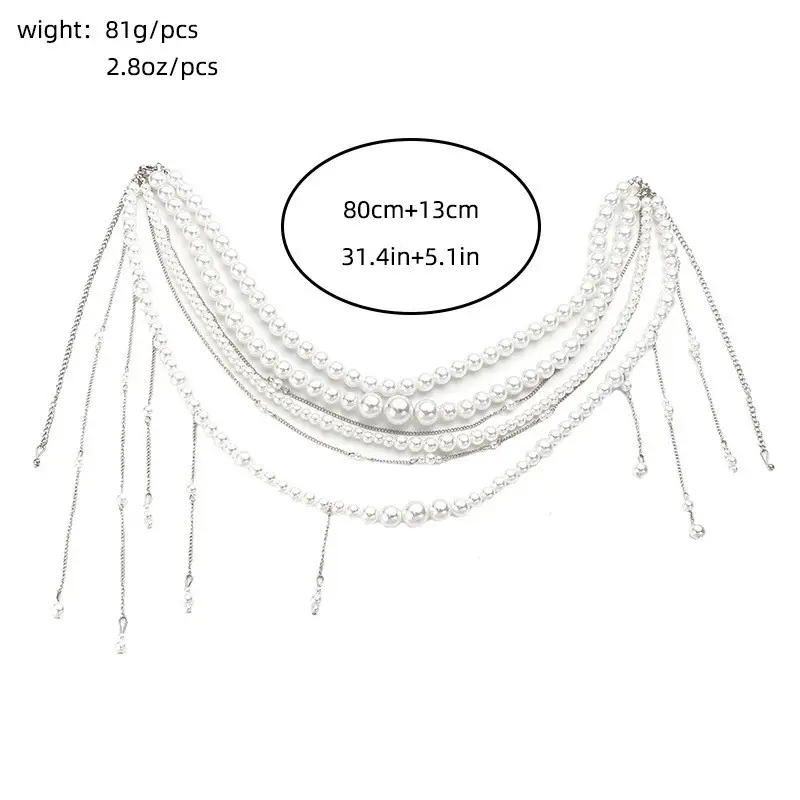 European and American Cross-Border Pearl Starfish Shell Pendant Multi-Layered Waist Chain Belt Holiday Style High-End Accessories Wholesale — feature 4