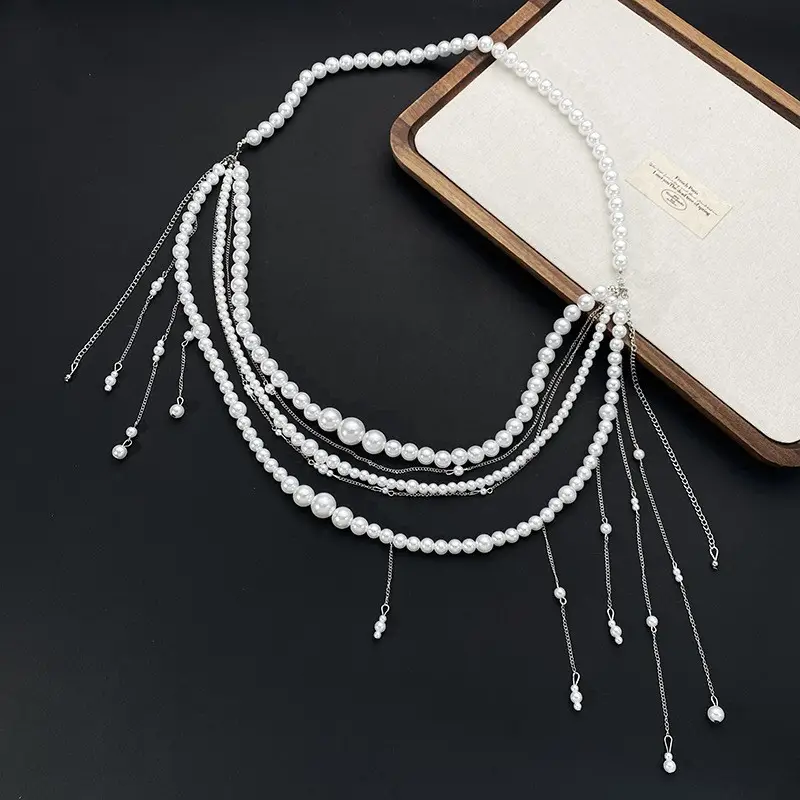 European and American Cross-Border Pearl Starfish Shell Pendant Multi-Layered Waist Chain Belt Holiday Style High-End Accessories Wholesale — feature 6