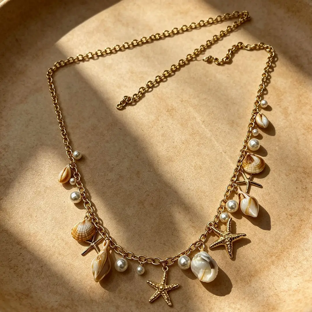 European and American Cross-Border Pearl Starfish Shell Pendant Multi-Layered Waist Chain Belt Holiday Style High-End Accessories Wholesale