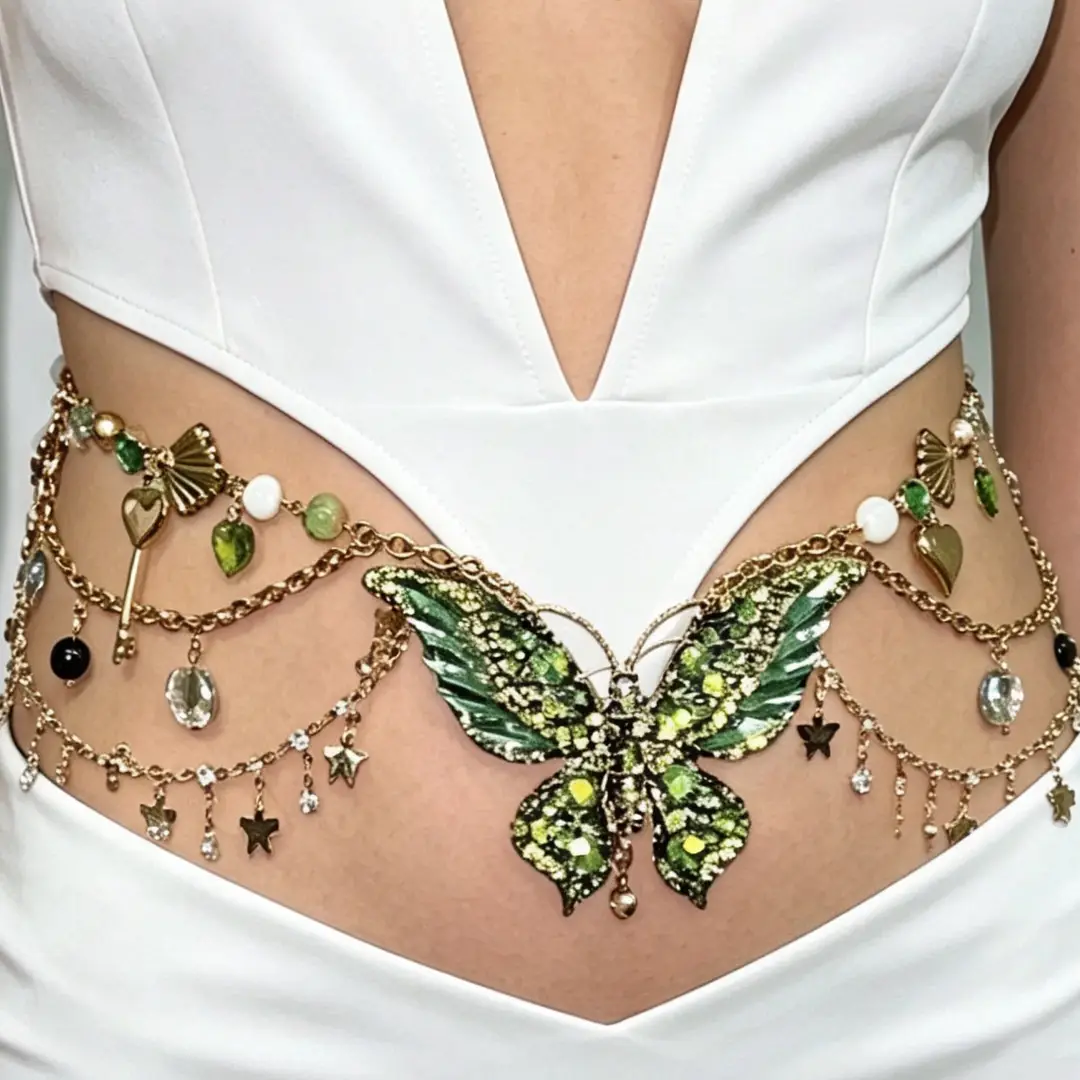 European and American Cross-Border Pearl Starfish Shell Pendant Multi-Layered Waist Chain Belt Holiday Style High-End Accessories Wholesale