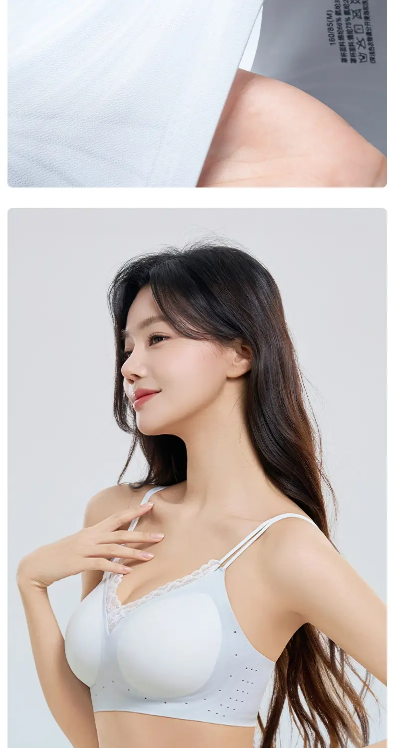 New Style French-Style Seamless Soft Support Bra with a Soft and Comfortable Fit, Skin-Friendly Fixed Cup, Breathable Women's Bra Wholesale — feature 5
