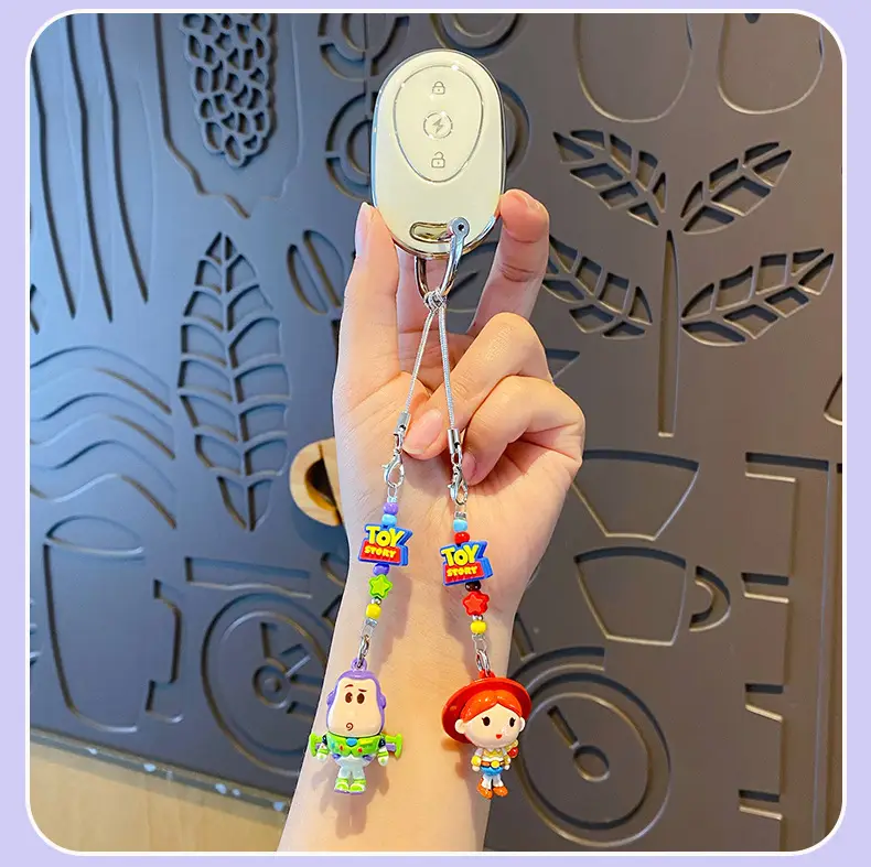Authentic Toy Story Cute Beaded Keychain Cartoon Adorable Buzz Lightyear Doll Keychain Bag Pendant — feature 13