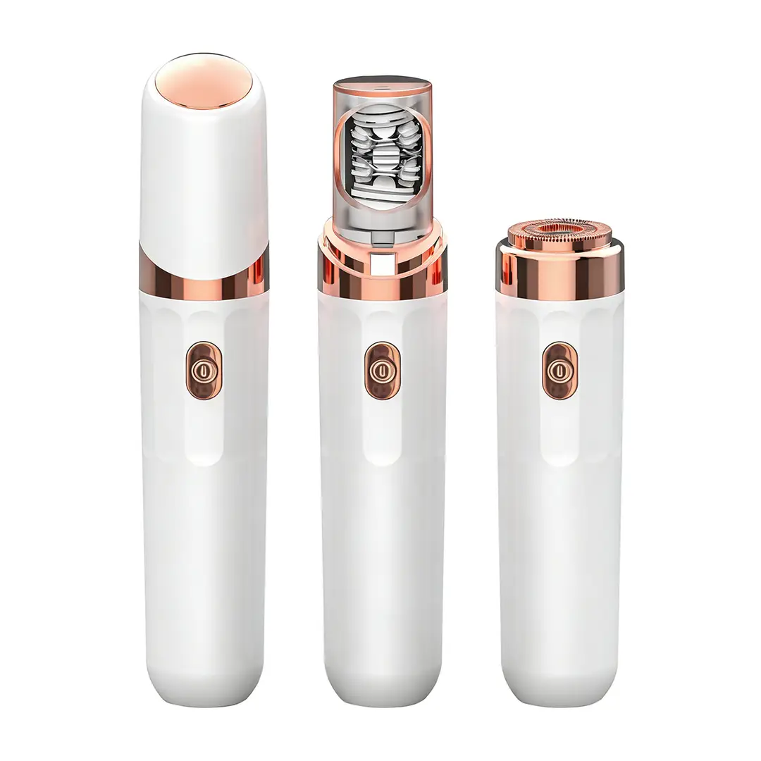 Cross-Border Two-In-One Electric Hair Remover, Double-Head Shaver, Facial Shaving and Cleaning Mini Hair Removal Device, Hair Removal Tool
