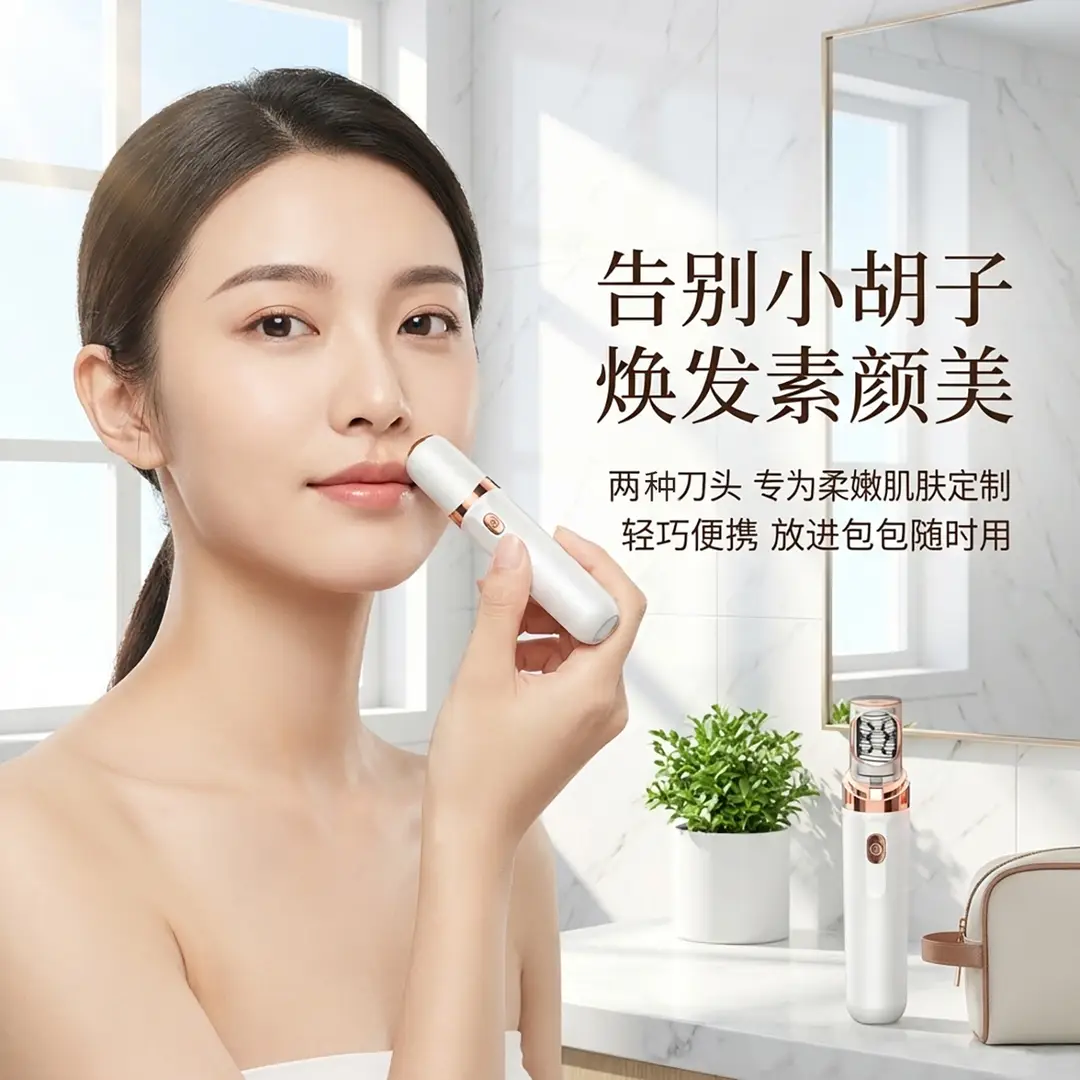 Cross-Border Two-In-One Electric Hair Remover, Double-Head Shaver, Facial Shaving and Cleaning Mini Hair Removal Device, Hair Removal Tool — feature 4