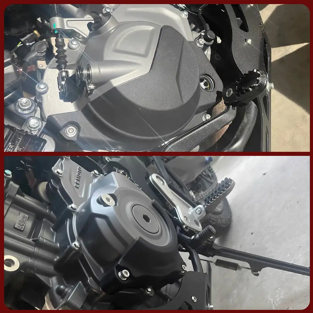 Suitable for Cfmoto 450Mt Engine Protective Cover, Clutch Protective Cover, Protective Cover Side Cover Protection Modification Accessories