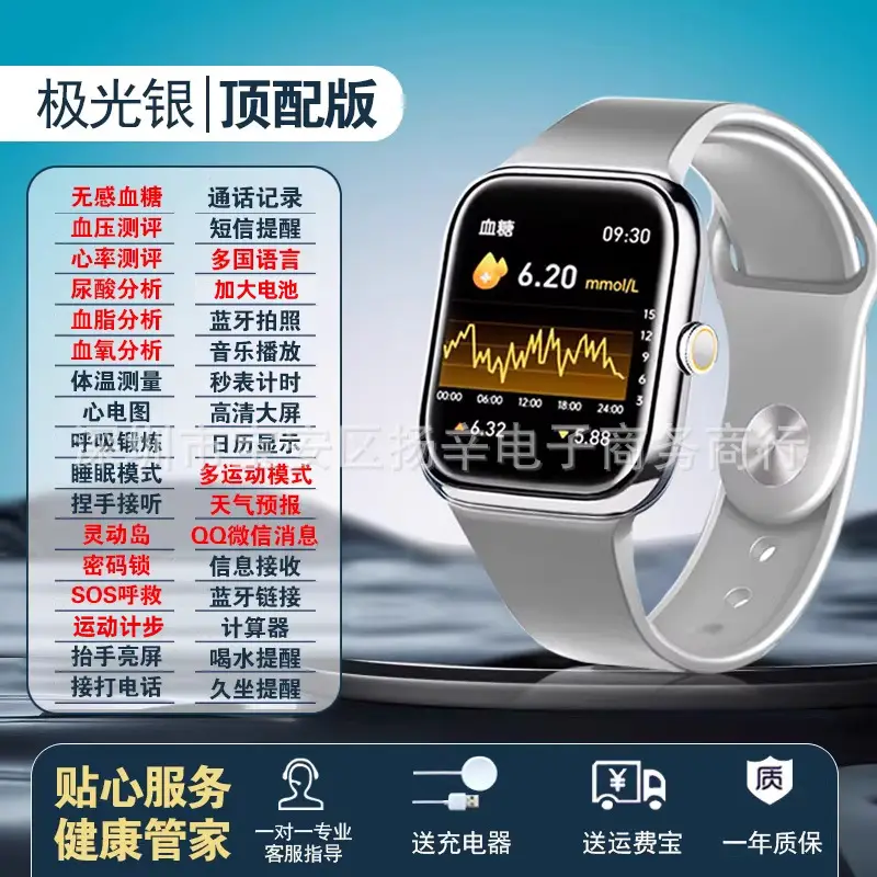 You Can Reply to Wechat Messages Using the Huaqiangbei S11 Smartwatch, Which Measures Blood Sugar, Heart Rate, Supports Sports, Dual Payment, Navigation, and Bluetooth Calls