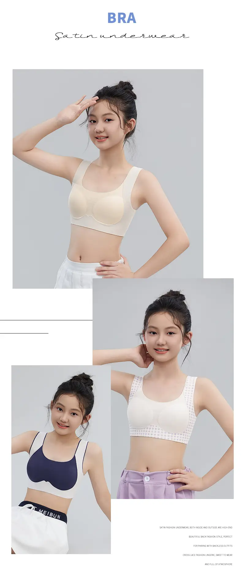 Jiandan Bird Developmental Period Teenage Girls' Underwear for Middle and High School Students, Thin Vest-Style Bra for 12-Year-Olds, Youth Shaping Bra — feature 25