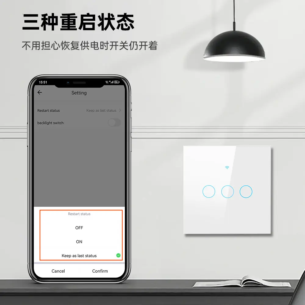 Tuya Wifi Smart Switch Smart Home European Standard British Standard Touch Switch Alexa Voice App Control — feature 12