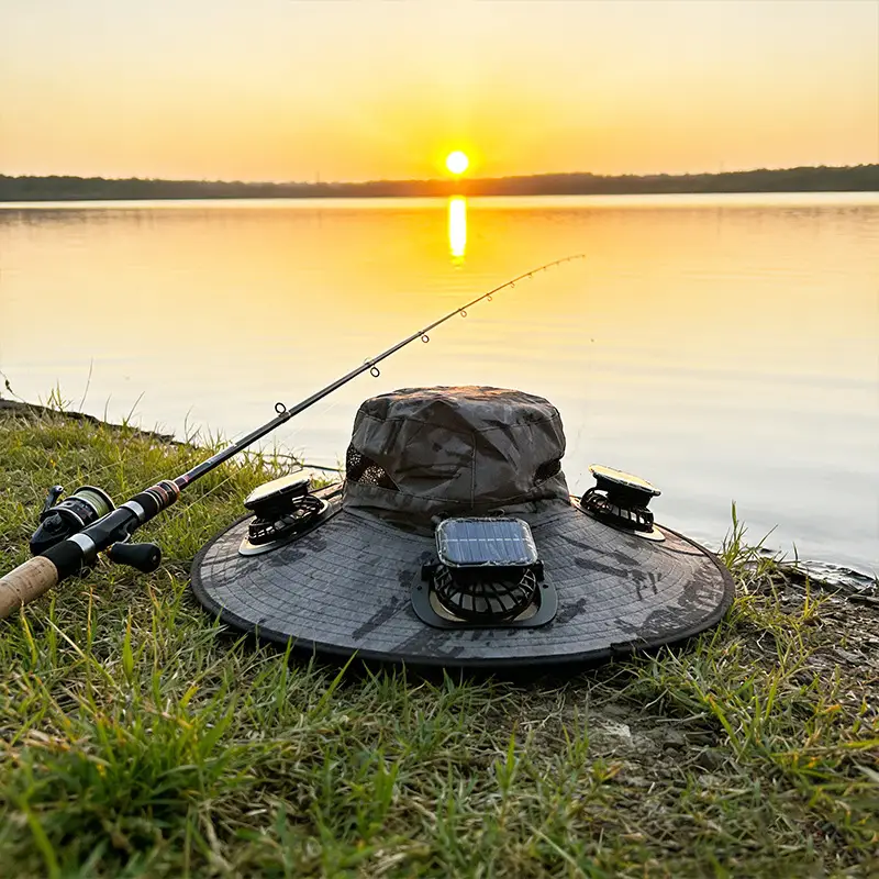Solar Fan Hat for Men, Summer Outdoor Mountaineering and Fishing, Anti-Uv, Sunshade, Waterproof, Multi-Functional Fisherman Hat — feature 9