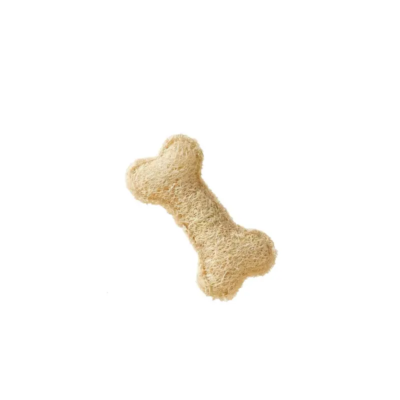 Natural Loofah Dog Toy, Natural Teeth-Cleaning and Self-Entertainment Cat Toy, Chewable Catnip Pet Toy