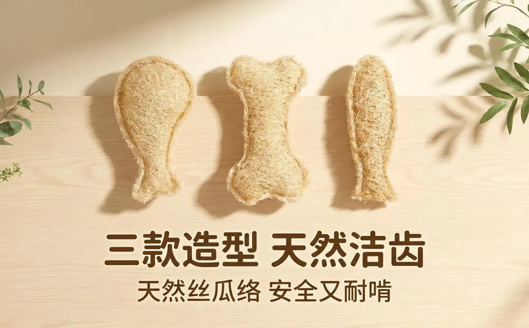 Natural Loofah Dog Toy, Natural Teeth-Cleaning and Self-Entertainment Cat Toy, Chewable Catnip Pet Toy — feature 4