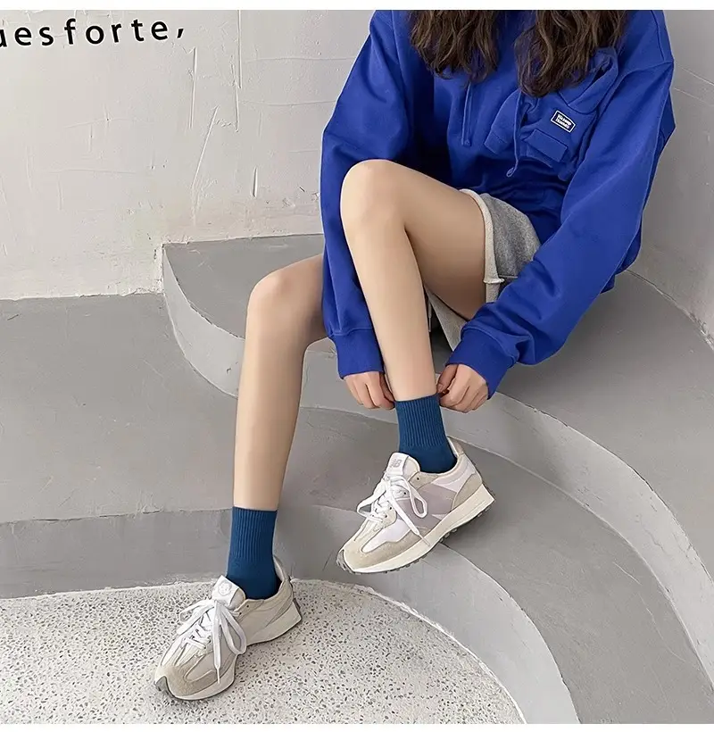 Pure Cotton Women's Socks, Solid Color Mid-Calf Socks, Women's Candy-Colored Colorful Slouch Socks, Men's Sports Basketball Socks, Zhuji Socks — feature 29