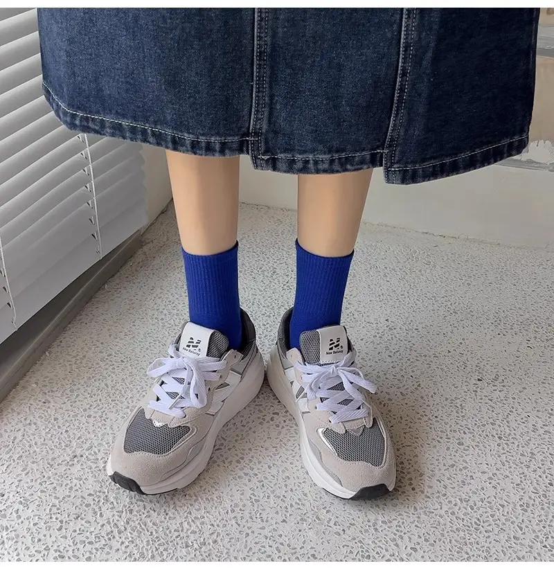 Pure Cotton Women's Socks, Solid Color Mid-Calf Socks, Women's Candy-Colored Colorful Slouch Socks, Men's Sports Basketball Socks, Zhuji Socks — feature 8