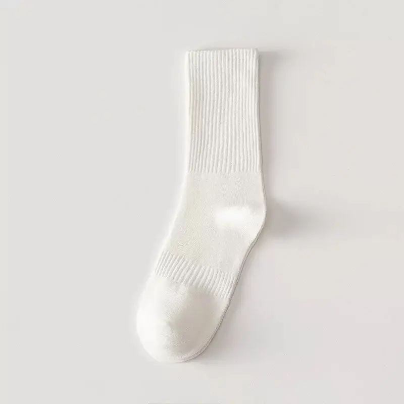 Pure Cotton Women's Socks, Solid Color Mid-Calf Socks, Women's Candy-Colored Colorful Slouch Socks, Men's Sports Basketball Socks, Zhuji Socks