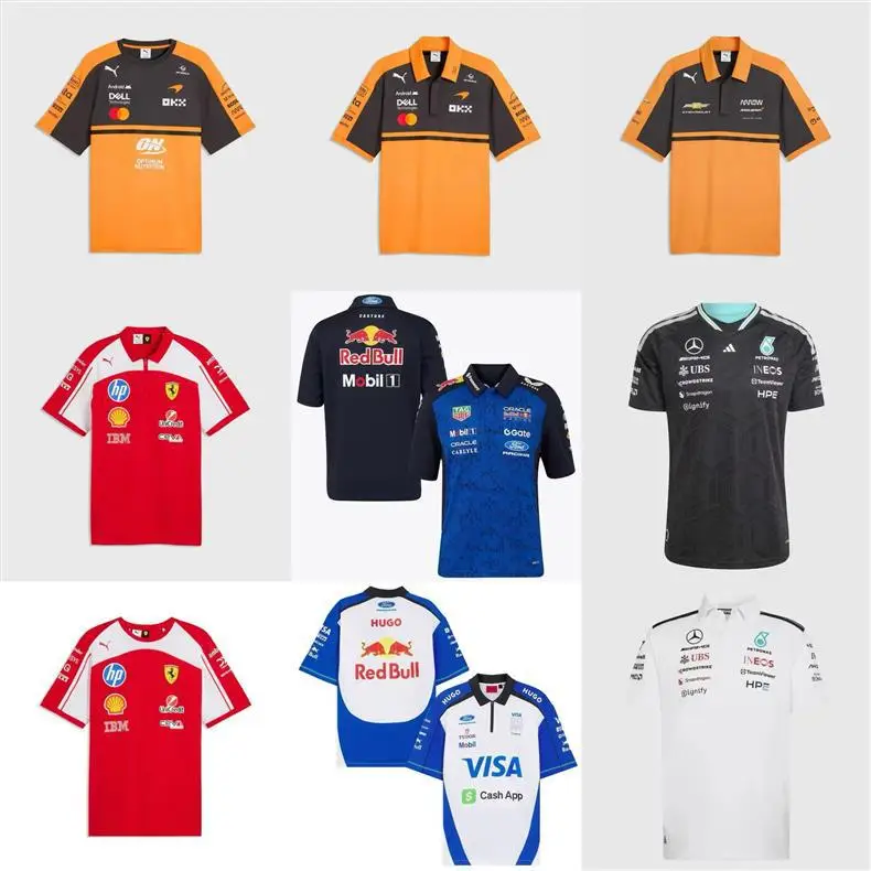 New F1 Formula One Racing Suit Mercedes Mclaren Ferrari Red Bull Sports Short-Sleeved Shirt — feature 4