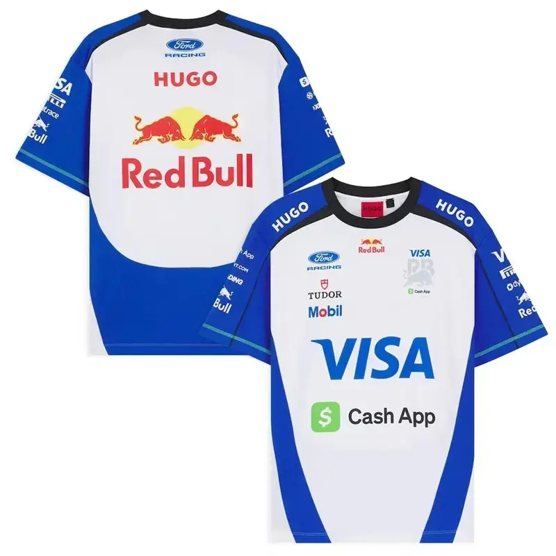 New F1 Formula One Racing Suit Mercedes Mclaren Ferrari Red Bull Sports Short-Sleeved Shirt