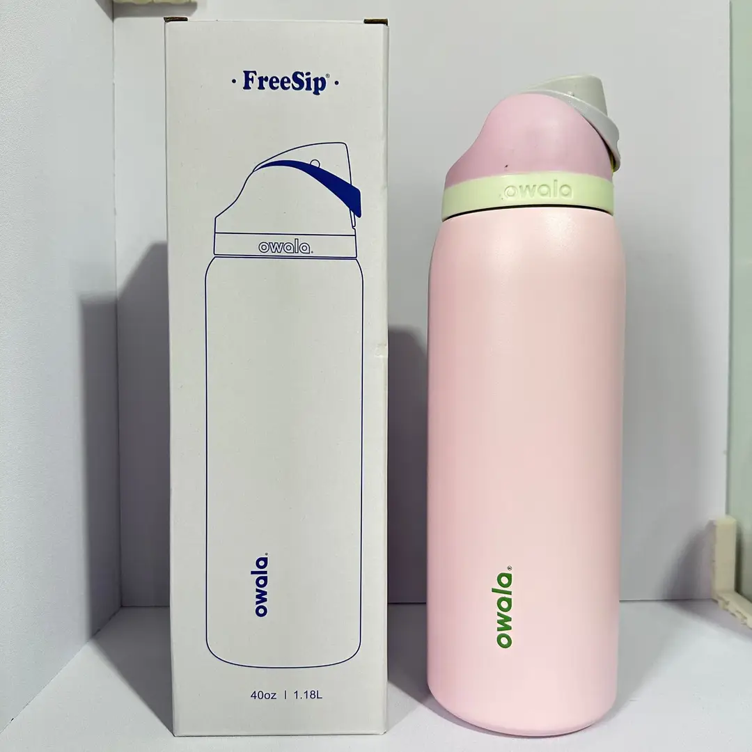 New Product Owala Fruit Cup Owala40Oz Portable Large-Capacity Double-Drink Insulated Cup Ins High Quality