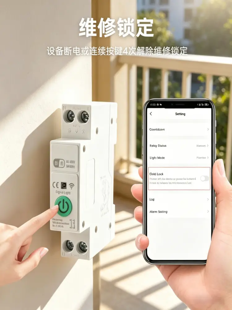 Tuya App Wifi Rail-Mounted Circuit Breaker 1-63A Voice Control Timer Switch with Power Metering Rail Type — feature 3