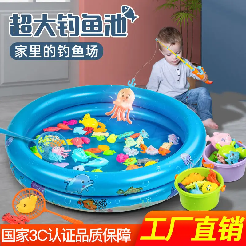 Children's Educational Fishing Toy Set, Diving Playset for Boys and Girls, Magnetic Pretend Play Water Pool