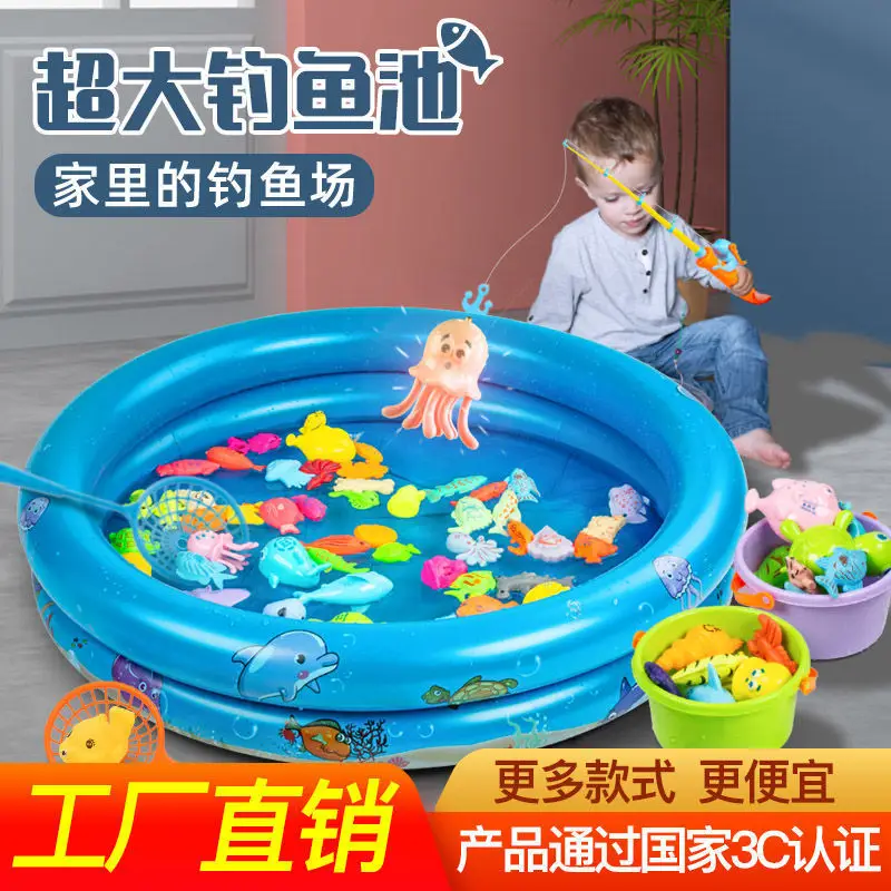 Children's Educational Fishing Toy Set, Diving Playset for Boys and Girls, Magnetic Pretend Play Water Pool