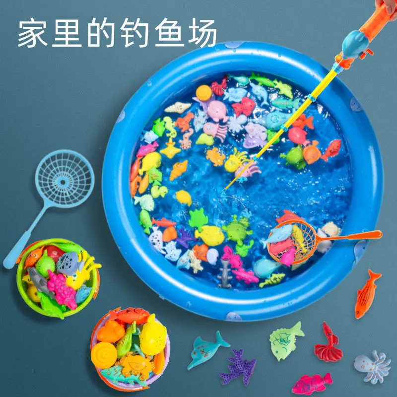 Children's Educational Fishing Toy Set, Diving Playset for Boys and Girls, Magnetic Pretend Play Water Pool