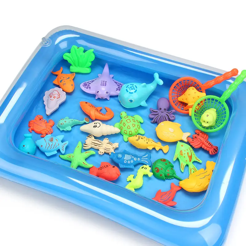 Children's Educational Fishing Toy Set, Diving Playset for Boys and Girls, Magnetic Pretend Play Water Pool