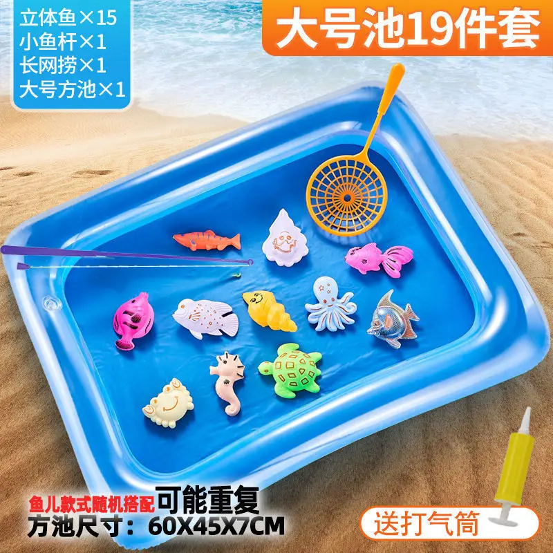 Children's Educational Fishing Toy Set, Diving Playset for Boys and Girls, Magnetic Pretend Play Water Pool