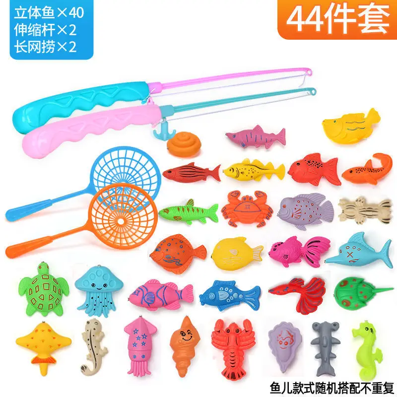 Children's Educational Fishing Toy Set, Diving Playset for Boys and Girls, Magnetic Pretend Play Water Pool