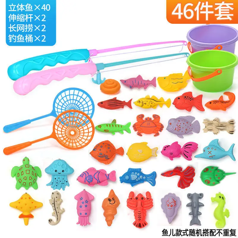 Children's Educational Fishing Toy Set, Diving Playset for Boys and Girls, Magnetic Pretend Play Water Pool