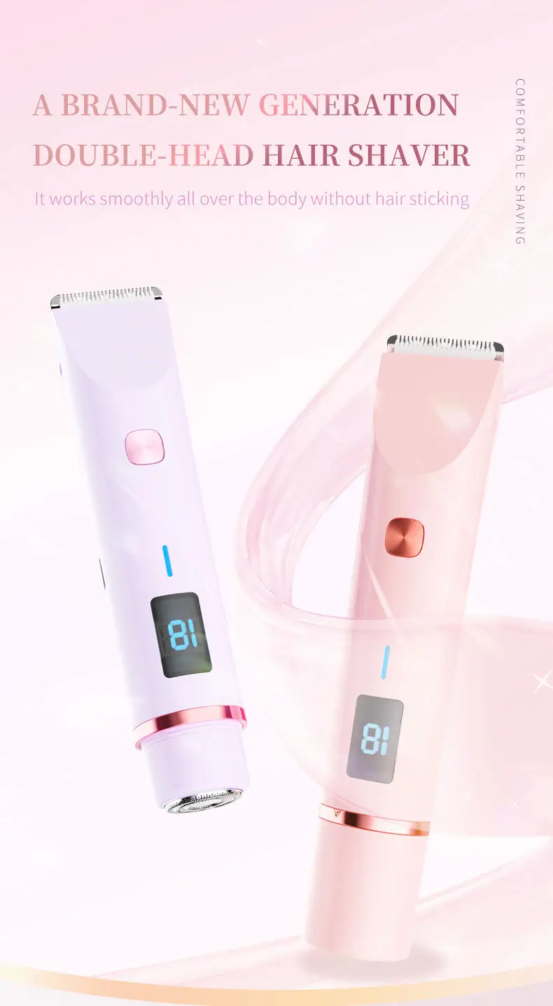 Cross-Border Electric Shaver with Display Screen, Private Area Hair Removal Device for Women, Pubic Hair Trimming and Shaving Instrument, New Model from the Manufacturer — feature 1